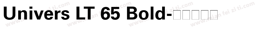Univers LT 65 Bold字体转换